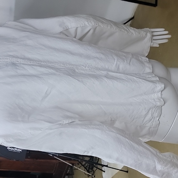 Nic + Zoe Fall Linen Rayon Bomber Motorcycle White Jacket Outerwear Size XL - Picture 7 of 12